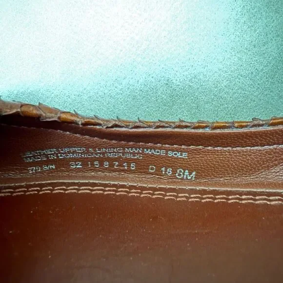 Tory Burch York Brown Leather Python Scale Cap Toe Ballet Flats Sz 8 - Picture 7 of 7